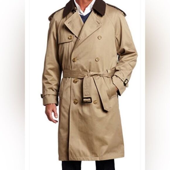 Hart Schaffner Marx Men's Burnett Trench Coat sz 44 - Picture 1 of 14